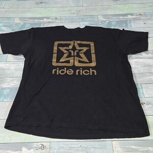 Ride Rich Black & Gold T-Shirt sz X-Large